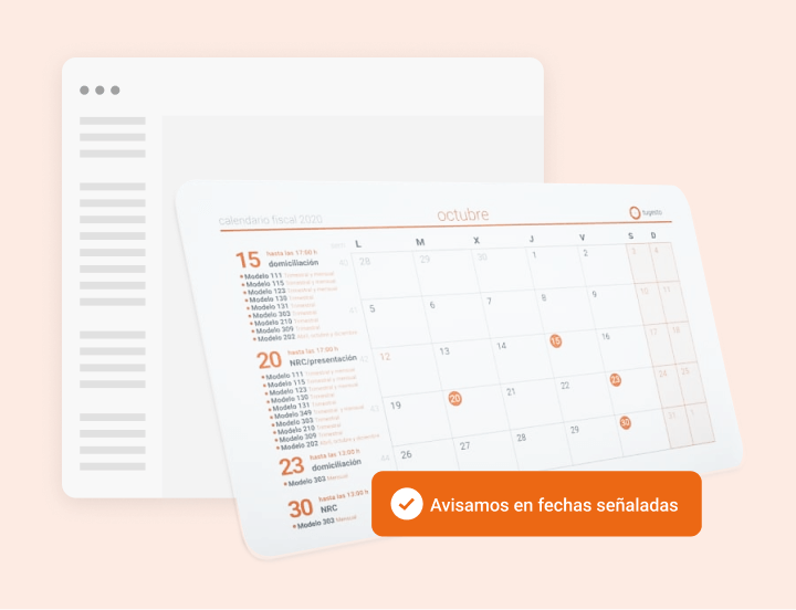 Los modelos al día gracias a los avisos de nuestra plataforma Nuestro programa fiscal te avisa de tus fechas de presentación