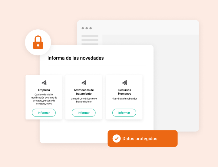 El mantenimiento e implementación de nuestro software de protección de datos es completamente online y automatizado