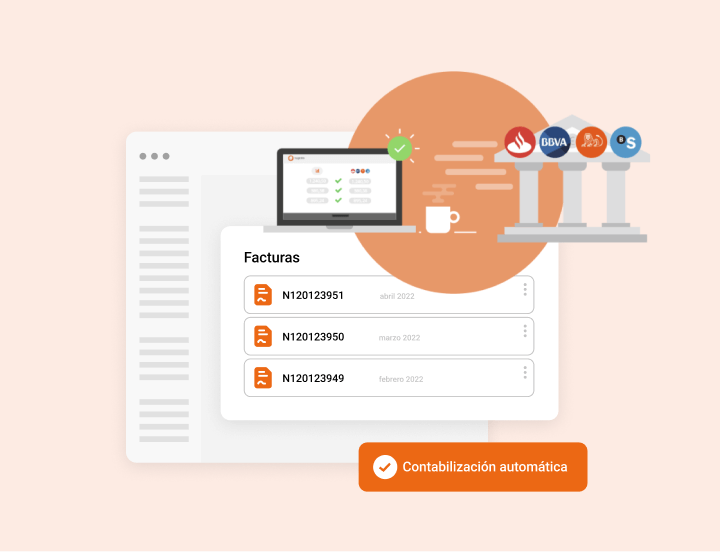 Tu banco y nuestro software, conectados de forma segura El programa de contabilidad de tugesto te permite mantener tu negocio y tu banco conectados de forma segura